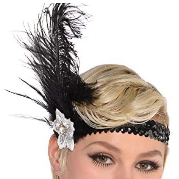 SEXY FLAPPER 5PC 🖤BLACK🖤 LACE ADULT COSTUME SIZE MEDIUM 🌟NWT🌟 - Picture 2 of 16